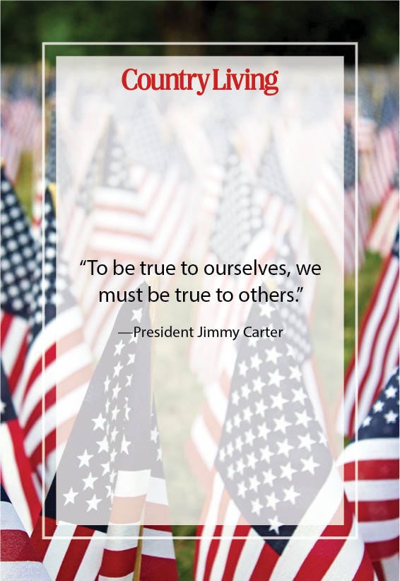 quote from president jimmy carter over a background of american flags quote from president jimmy carter over a background of american flags
